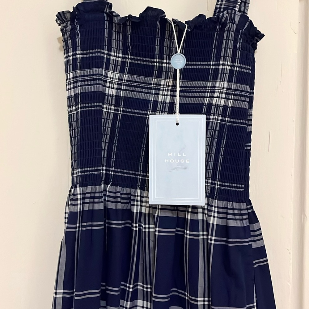 Hill House Anjuli Nap Dress (Navy Plaid)